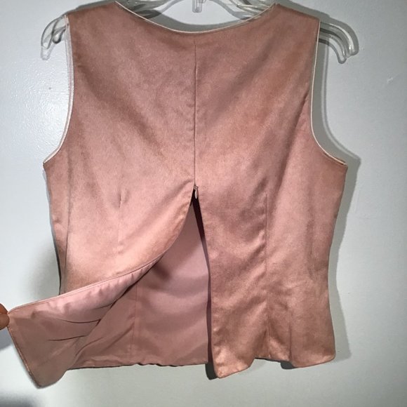 Vintage Joseph Ribkoff Faux Suede Sleeveless Top Size 10 - Picture 9 of 10